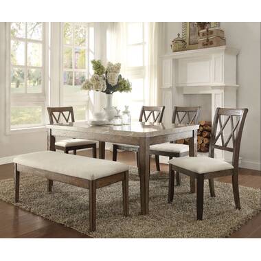 Darby Home Co Oshiro 48'' Genuine Marble Pedestal Dining Table 